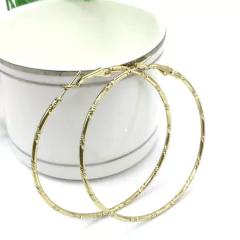 Pendientes de aro de Metal esmerilado para mujer, aretes simples (CMP ART10065) - comprar en línea