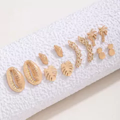 Conjunto de pendientes bohemios para mujer, aretes de concha (CMP ART10073) - tienda en línea