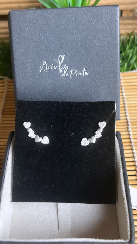 Brinco ear cuff coração