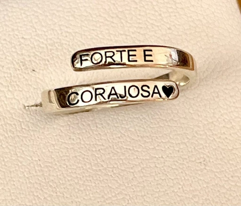 ANEL REGULÁVEL - FORTE E CORAJOSA
