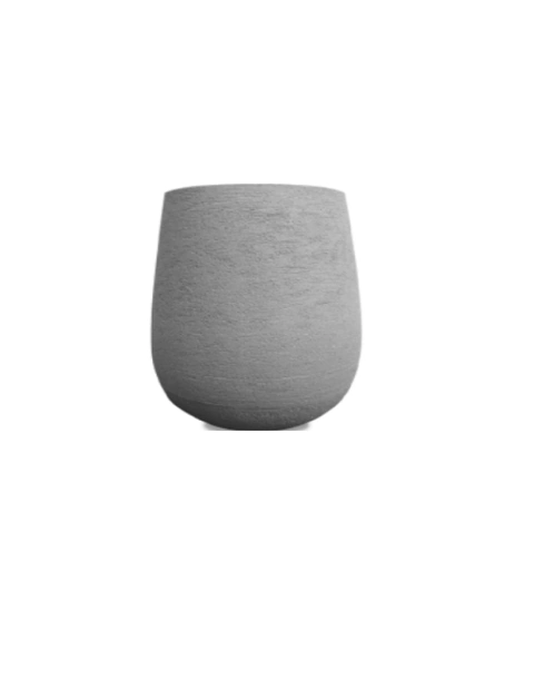 SET x 2 MACETA ROTOMOLDEADA MATE 30 RUSTICA GRIS CLARO