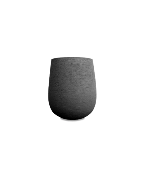 SET x 2 MACETA ROTOMOLDEADA MATE 30 RUSTICA NEGRO