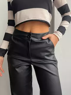 Wide leg de ecocuero - comprar online