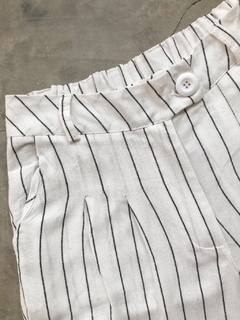 Wide leg blanco de lino en internet