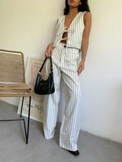 Conjunto rayado - chaleco + pantalon