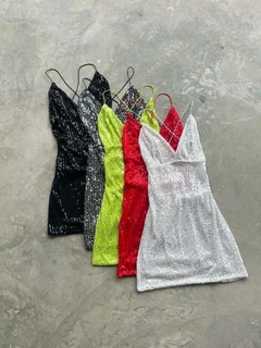Vestido corto lentejuelas - comprar online