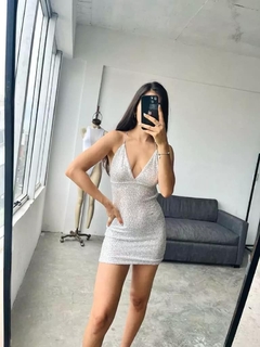 Vestido corto lentejuelas