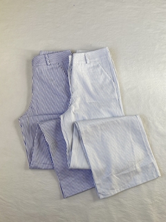 Wide leg rayados - gabardina - comprar online