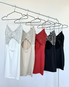 Vestido corto lentejuelas - mod 2 - comprar online