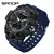 Imagen de SANDA 6126 reloj de pulsera de cuarzo con alarma para hombre militar, reloj Digital, pantalla dual