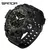 Imagen de SANDA 6126 reloj de pulsera de cuarzo con alarma para hombre militar, reloj Digital, pantalla dual
