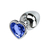 PLUG ANAL DE AÇO C/CRISTAL CORAÇÃO TAM: P (2,8 cm) - comprar online