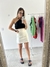 Saia Jeans off metalizada