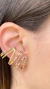Brinco Ear Cuff Cravejado Colorido