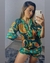 Macaquinho verde estampado - Bruna Xavier Store