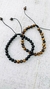Pulseira masculina pedras naturais olho de tigre - loja online