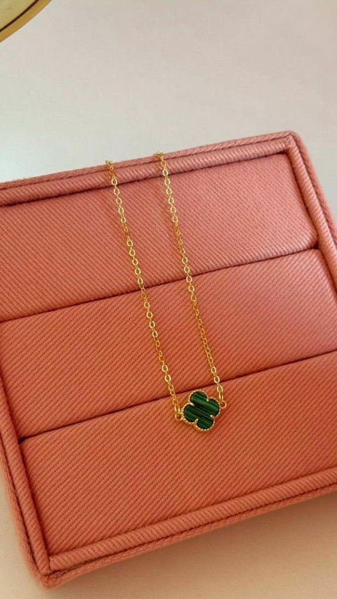 Gargantilha Trevo verde