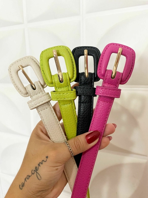 Cinto fivela quadrada média