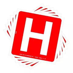 PLACA PARA SINALIZAÇÃO DE HIDRANTE 20X20 - comprar online