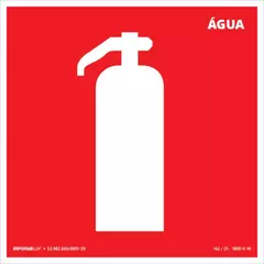 PLACA PARA SINALIZAÇÃO DE EXTINTOR ( AGUA ) - 20X20 - comprar online