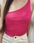 Top fucsia brillos
