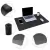 Imagem do Mouse Pad 120x60 Extra Grande Preto Tapete de Mesa Sintetico Premium Slim Antiderrapante