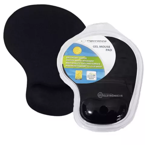 MousePad Tapete Com Apoio De Pulso Gel Base Antiderrapante