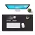 Mouse Pad 120x60 Extra Grande Preto Tapete de Mesa Sintetico Premium Slim Antiderrapante - comprar online