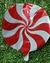 Globo navideño en forma de caramelo redondo 18" (50 piezas)