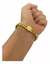 Cordão 12mm Pulseira + Ping Romana Banhado a Ouro Fecho 750 - loja online