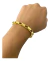 Pulseira 8mm Tijolinho Curto Banhado A Ouro 18k