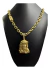Cordão 12mm + Pingente Jesus Modelo Cadeado Banhado Ouro