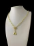 Cordão Feminino + Pingente Letra Banhado A Ouro 18k Delicado - PC JOIAS