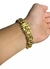 Pulseira Dubai 15mm Fecho Jesus Cristo Banhado A Ouro 18k