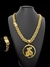 Cordão Friso 12mm Pulseira E Pingente São Jorge Banhado 18k - comprar online