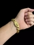 Imagem do Cordão Pulseira Ping Friso S 13mm São Jorge Banhado A Ouro