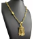 Cordão 7mm Cadeado Banhado A Ouro + Pingente Rosto De Cristo - comprar online