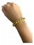 Pulseira Balão Bordado 13mm Feminina Banhado a Ouro 18k