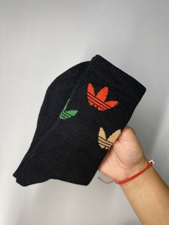 Media caña Adidas tri log negra - comprar online