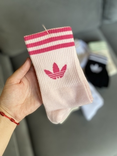 Media caña Adidas old rosa
