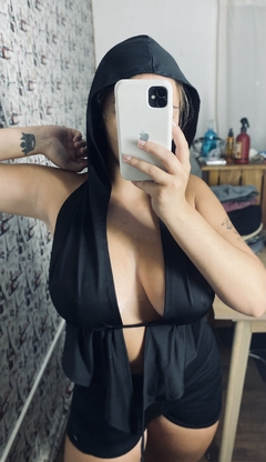 Top Nicky capucha negro - comprar online