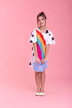 Alfaiataria - Vestido Arco-íris Branco na internet