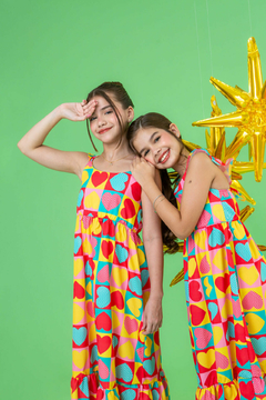 Alfaiataria - Vestido Coração Colorido - comprar online