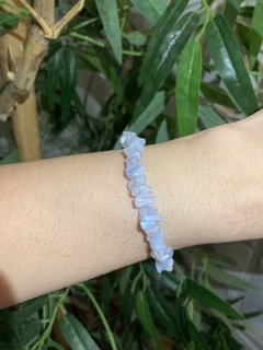 Pulseira Ágata Blue Lace (Calcedônia) Cascalho - comprar online