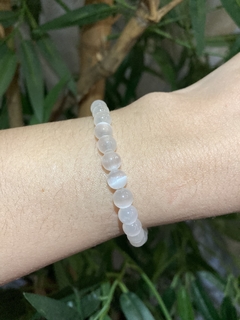 Pulseira Selenita (Gipsita) Polida 6MM