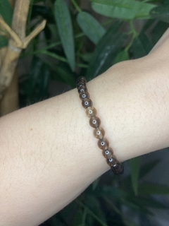Pulseira Quartzo Fumê (Enfumaçado) 4MM Polido