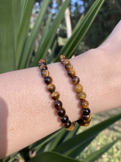 Pulseira Olho de Tigre Polido 6MM