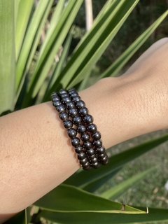 Pulseira Hematita Polida 6MM