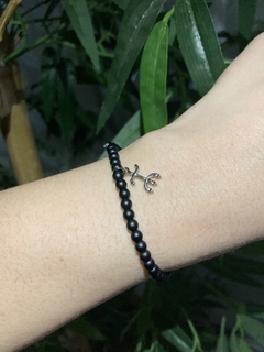 Pulseira Onix Fosca 4MM - Coleção Umbanda Pomba-Gira