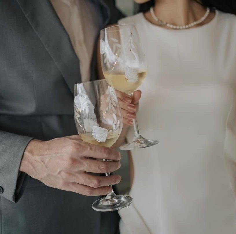 Kit 4 Taças de Vinho e Água - White Lotus